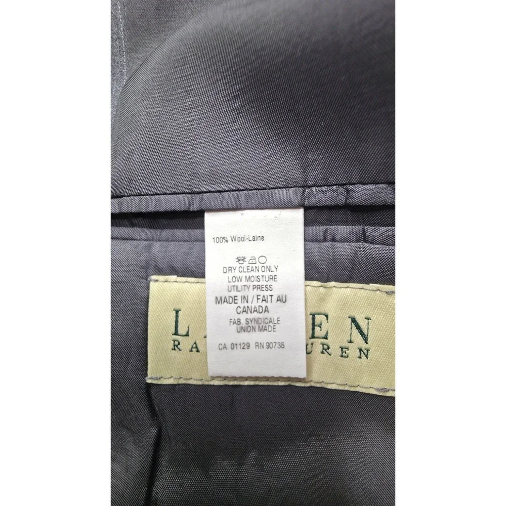 Lauren Ralph Lauren Men's Grey Pinstripe Suit‎ Jacket Blazer 46XL 100% Wool...